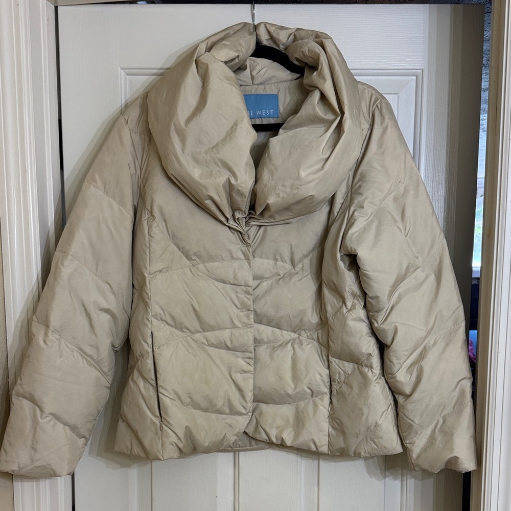 Nine West Light Tan Puffer Jacket